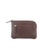 Porte-monnaie marron en cuir